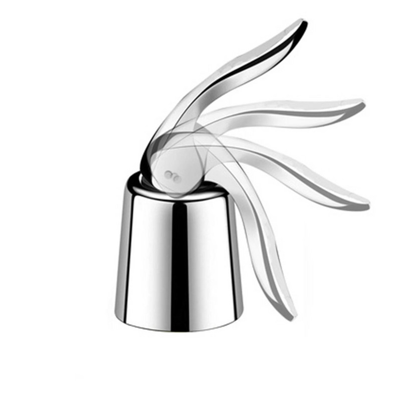 Vyno butelio kamštis nerūdijančio plieno, daugkartinio naudojimo nepralaidus silikoninis šampano butelių sandariklis Vyno šviežumą išlaikantis butelis