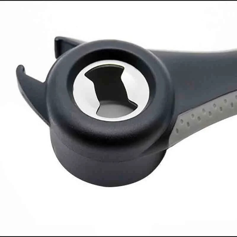 5 az 1-ben fekete multifunkciós rozsdamentes acél műanyag doboz üvegnyitó doboznyitó sörös üdítős üveg kütyü konyhai eszközök