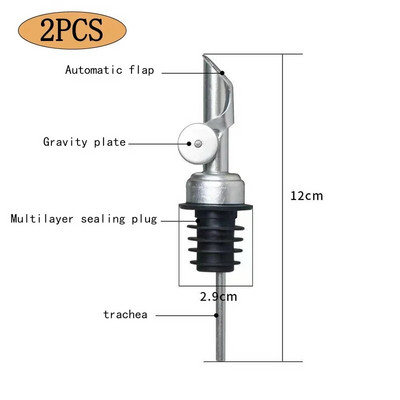 1 tk. automaatne ümberpööratav likööripudeli valaja alkoholi roostevabast terasest valamistila korgiga kokteilioliiviõliäädika jaoks