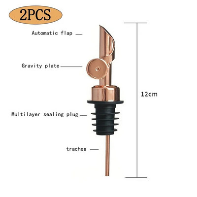 1 tk. automaatne ümberpööratav likööripudeli valaja alkoholi roostevabast terasest valamistila korgiga kokteilioliiviõliäädika jaoks