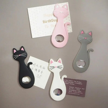 Ροζ αυτοκόλλητα ψυγείου ανοιχτήρι μπουκαλιών γάτας Δώρα γάμου Διακόσμηση σπιτιού Μαγνήτες ψυγείου Μαύρη γάτα Αυτοκόλλητα μαγνητικά για ψυγείο