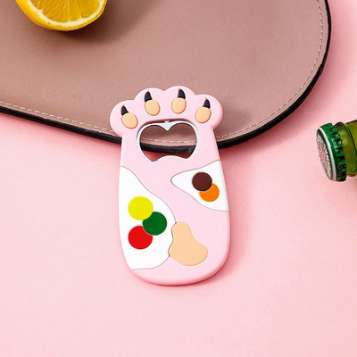 Naujas Fat Cat Claw buteliuko atidarytuvas Animacinio filmo figūrėlė Magnetinis čiulpimo letena Alaus atidarytuvas Minkšti klijai PVC Atsuktuvas Šaldytuvo lipdukai