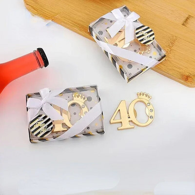 1vnt įmonės jubiliejaus suvenyrinis alaus butelio atidarytuvas su numeriais Gimtadienio dovanos svečiams Vakarėlio suvenyrų pakuotės butelių atidarytuvas