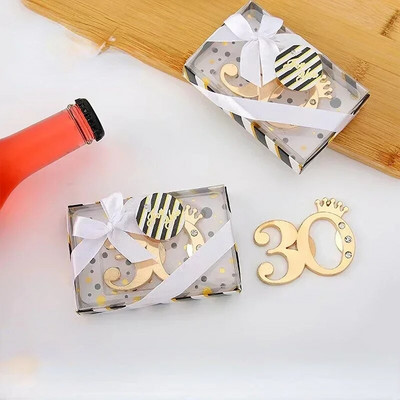 1vnt įmonės jubiliejaus suvenyrinis alaus butelio atidarytuvas su numeriais Gimtadienio dovanos svečiams Vakarėlio suvenyrų pakuotės butelių atidarytuvas