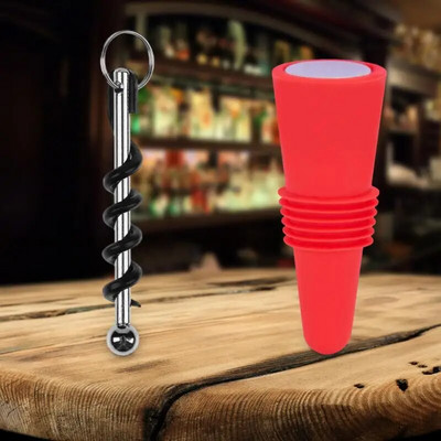 Vyno atsuktuvas Virtuvės priedai Nešiojami virtuvės reikmenys Nerūdijančio plieno dugnas Easy Bar įrankiai Raudonojo vyno kamštelių dovanų idėjos