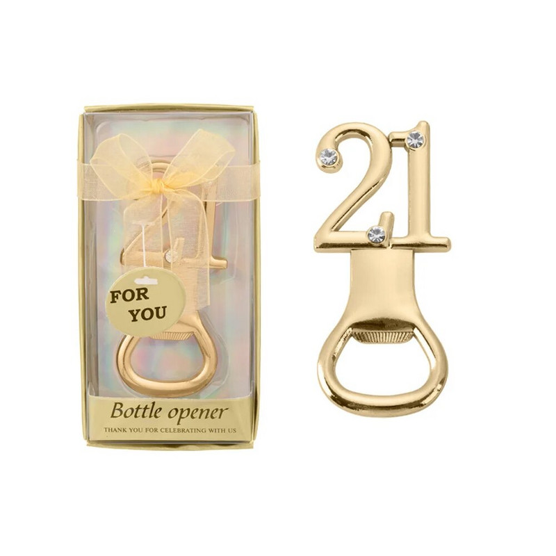 1 buc 18 21 30 40 50 Deschizător de formă de numere Deschizător de bere din metal Deschizător de petrecere de aniversare pentru aniversare de nuntă Suvenir Cadou Bar Instrument