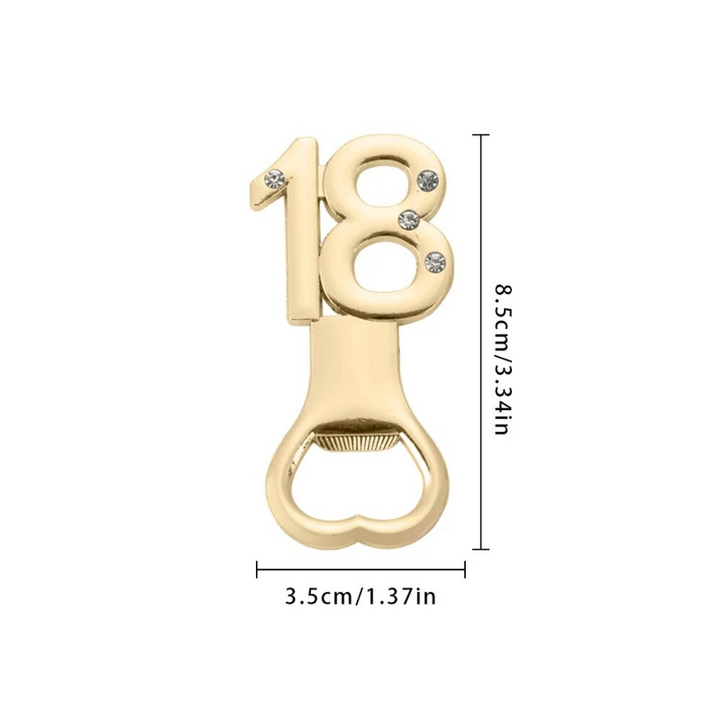 1 buc 18 21 30 40 50 Deschizător de formă de numere Deschizător de bere din metal Deschizător de petrecere de aniversare pentru aniversare de nuntă Suvenir Cadou Bar Instrument