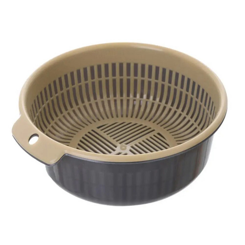 Košara s dvostrukim odvodom Zdjela za pranje Košara za pohranu Cjedila Zdjele Cjedilo Cjedilo za čišćenje povrća Kuhinjski pribor Alati 2023