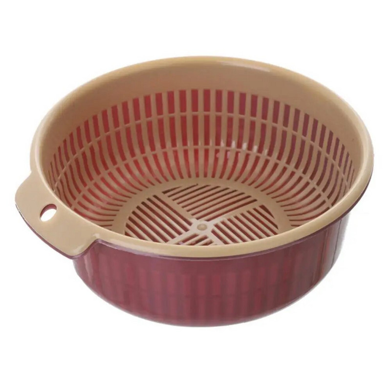 Košara s dvostrukim odvodom Zdjela za pranje Košara za pohranu Cjedila Zdjele Cjedilo Cjedilo za čišćenje povrća Kuhinjski pribor Alati 2023