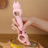 Deschizătoare de sticle de bere 4 în 1 Deschidetor de conserve cu desene animate roz Deschidetor de conserve de sticle din oțel inoxidabil Bar Ustensile de bucătărie Gadgeturi Accesorii pentru bere