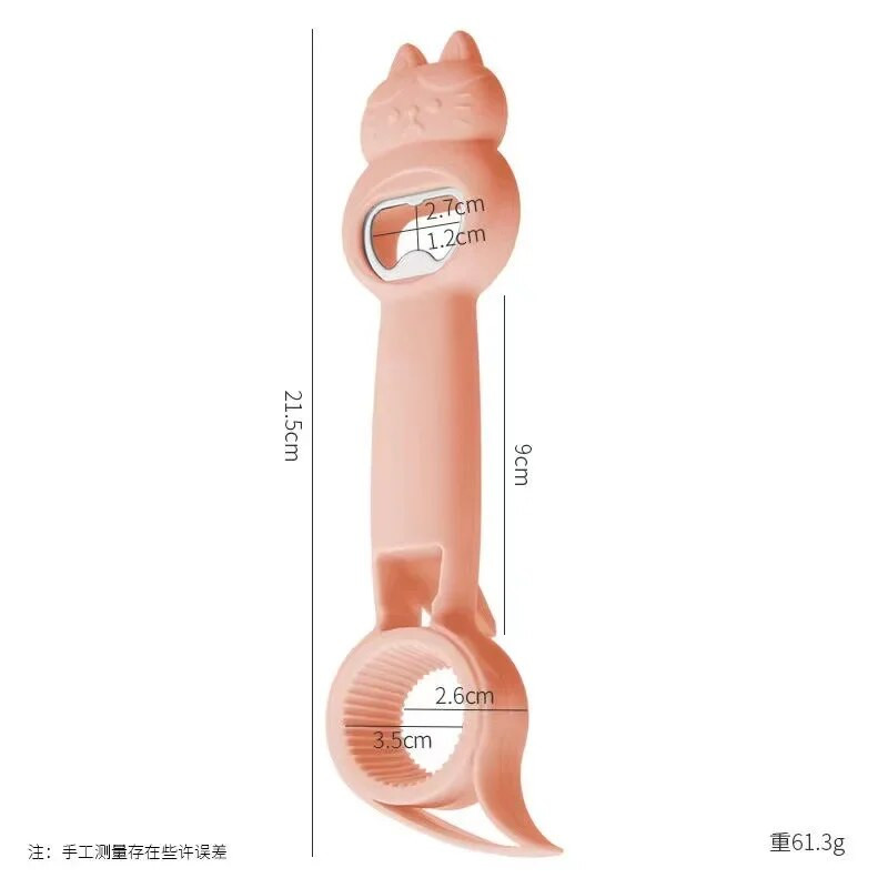 Deschizătoare de sticle de bere 4 în 1 Deschidetor de conserve cu desene animate roz Deschidetor de conserve de sticle din oțel inoxidabil Bar Ustensile de bucătărie Gadgeturi Accesorii pentru bere