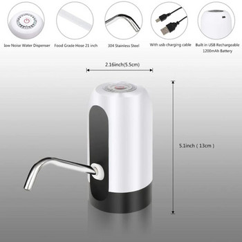 Електрическа преносима помпа за диспенсър за вода за 5 галона бутилка USB зареждане с удължителен маркуч Инструменти за варели