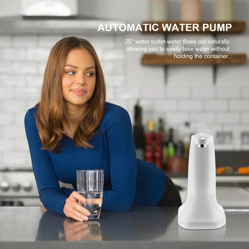 Elektrinis vandens butelio siurblys Automatinis gėrimų dozatorius USB įkrovimo vandens siurblys namų automatinis jungiklis vandens balionėliai