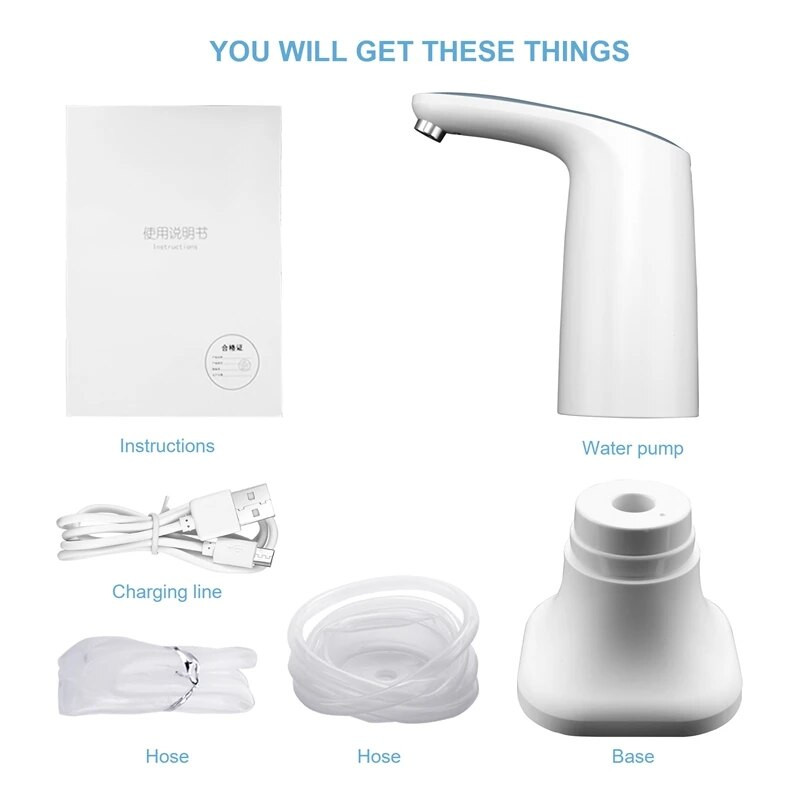 Elektrinis vandens butelio siurblys Automatinis gėrimų dozatorius USB įkrovimo vandens siurblys namų automatinis jungiklis vandens balionėliai