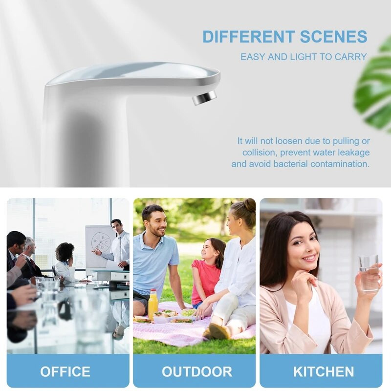 Elektrinis vandens butelio siurblys Automatinis gėrimų dozatorius USB įkrovimo vandens siurblys namų automatinis jungiklis vandens balionėliai