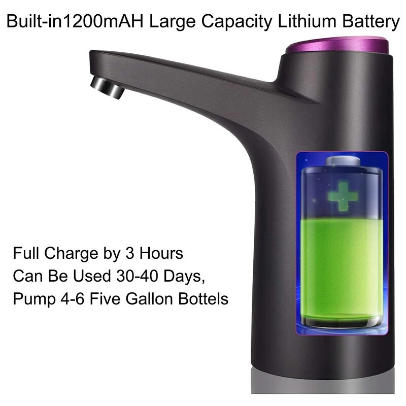 Pumpa za boce s vodom Dozator za boce s vodom od 5 galona USB punjenje Automatska pumpa za pitku vodu Prijenosna električna