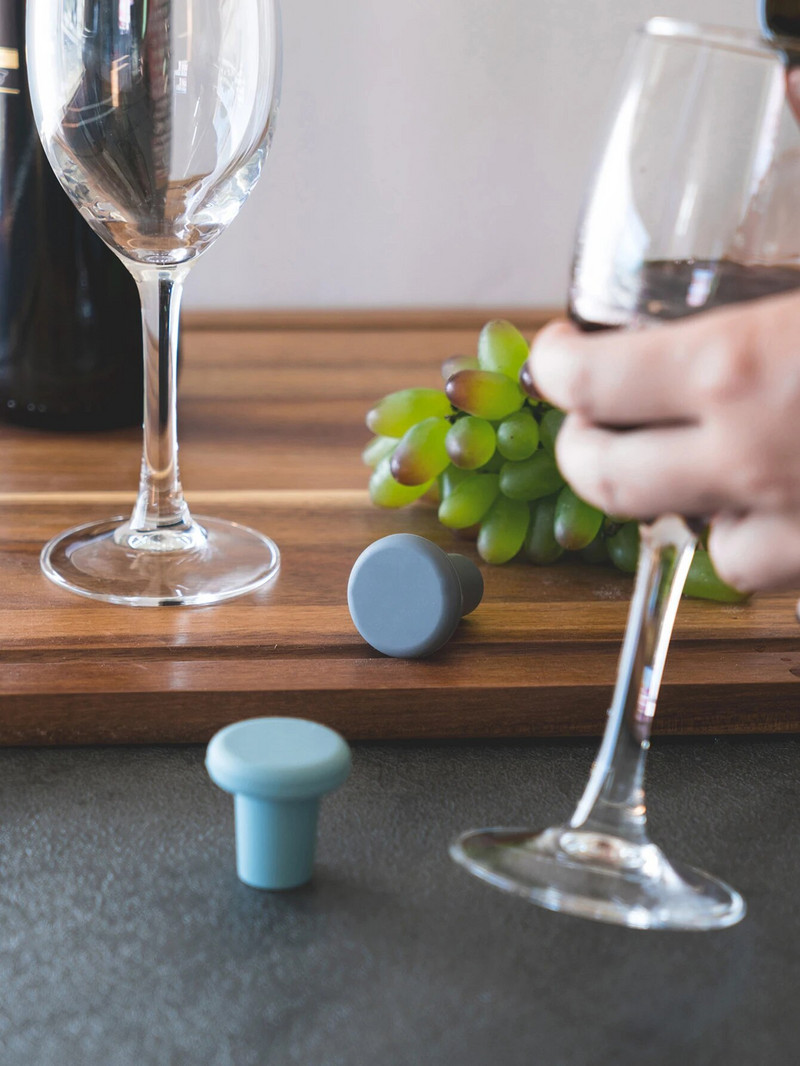 Silikonski čep za boce od 2 komada, čep za bocu vina za kućanstvo, čep za bocu za pohranu vina, čep za bocu crnog vina