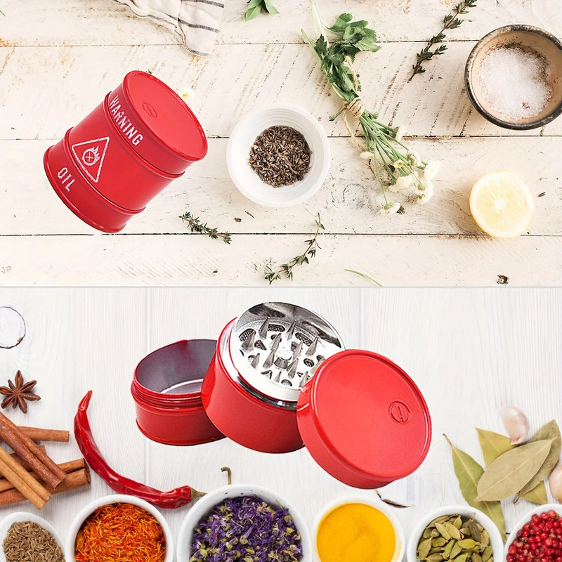 Gyógynövény- és fűszerdaráló, 1,77 hüvelykes zsebdaráló, hordozható, tartós könnyű daráló, Sharp pólóval ellátott daráló