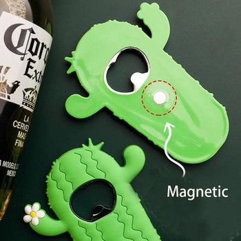 Cute Cactus Beer Opener Magnetic Refrigerator Magnet Opener Bottle Wine Beer Opening Εργαλείο κουζίνας Μικρά δώρα γάμου για επισκέπτες
