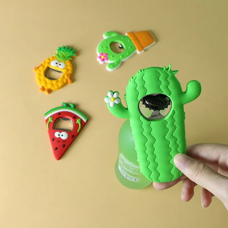 Mielas kaktuso alaus atidarytuvas Magnetinis šaldytuvas Magnetinis butelių atidarytuvas Vyno alaus atidarymo įrankis Virtuvės mažos vestuvinės dovanos svečiams