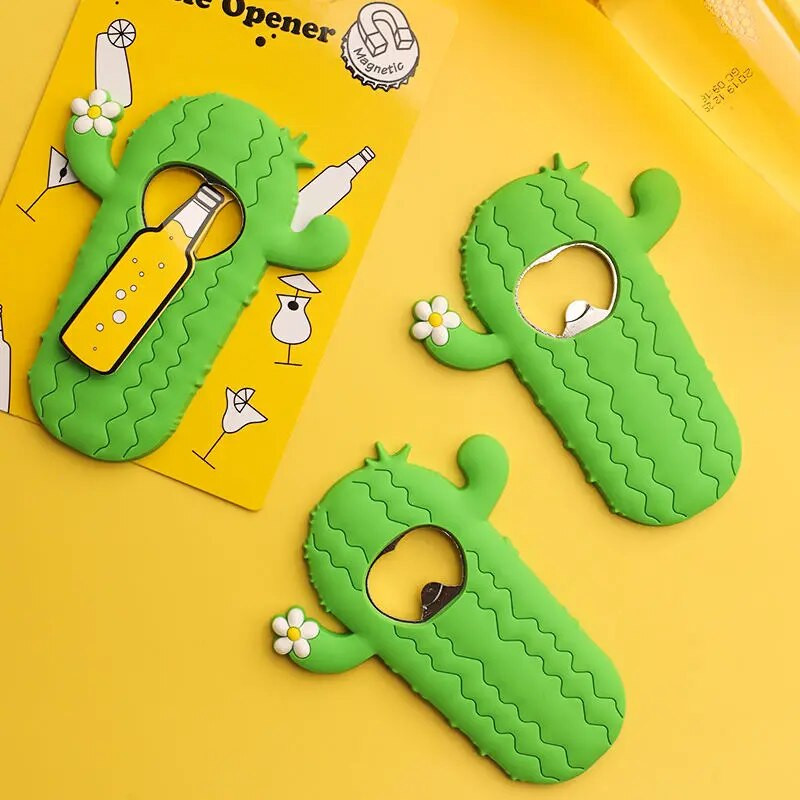 Mielas kaktuso alaus atidarytuvas Magnetinis šaldytuvas Magnetinis butelių atidarytuvas Vyno alaus atidarymo įrankis Virtuvės mažos vestuvinės dovanos svečiams