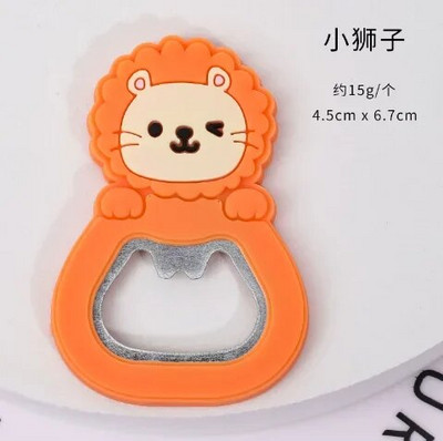 Creative Cartoon Daugiafunkcis silikoninis nerūdijančio plieno butelių atidarytuvas Alaus šaldytuvo atidarytuvai Virtuvės įrankiai An Be šaldytuvo magnetas