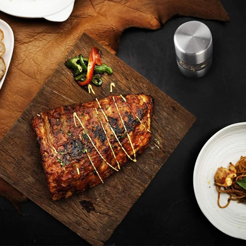 Rankinis druskos pipirų malūnėlis nerūdijančio plieno nešiojamasis mini malūnėlis žolelių pipirų prieskonių rožių druskos virtuvės malimo įtaisams