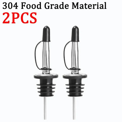 5/1db rozsdamentes acél borkiöntő Tartós borfolyós palack dugó kifolyó palack kiöntő dugó palackrúd tartozékhoz