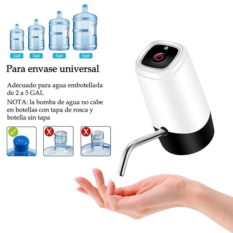 Dozator vode od 5 galona, električna pumpa za pitku vodu Prijenosni dozator vode Univerzalna USB pumpa za punjenje boce vode