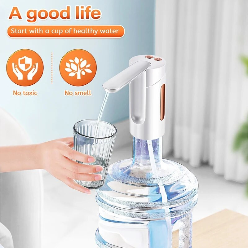 Praktiškas vandens butelio siurblys USB įkrovimo jutiklinis valdiklis su vamzdiniu jungikliu Vandens elektrinis vandens dozatorius namų virtuvei