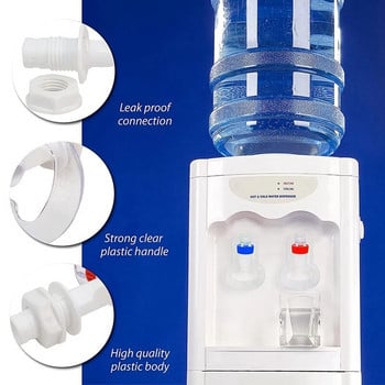 2X Ανταλλακτικός διανομέας νερού Push Faucet - Πακέτο κρύου και ζεστού νερού με μπλε και κόκκινο χρώμα