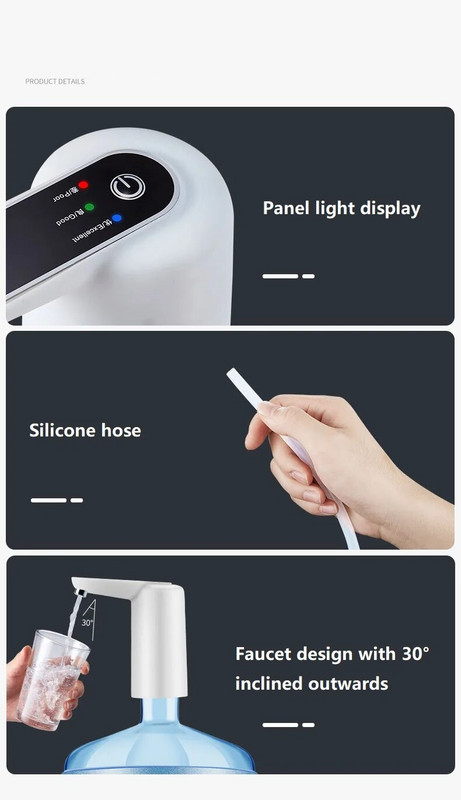 Vandens dozatorius Automatinis mini vamzdinis vandens įkraunamas elektrinis siurblys nešiojamas namų vandens dozatorius gėrimų dozatorius