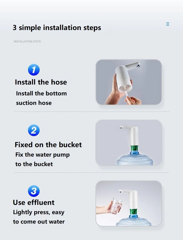 Vandens dozatorius Automatinis mini vamzdinis vandens įkraunamas elektrinis siurblys nešiojamas namų vandens dozatorius gėrimų dozatorius