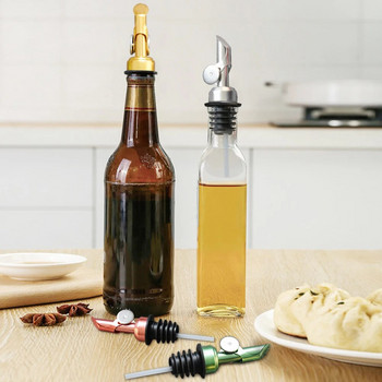 1 τεμ. Bottle Pourer Auto Flip Liquor Bottle Pourer for Alcohol Inox Pour Grout with Plug for Cocktail Olive Oil Odegar
