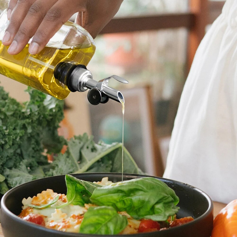 1vnt butelių pylimo mašina automatinis apverčiamas alkoholio butelių pylimo snapelis su nerūdijančio plieno išpilstymo snapeliu su kokteilių alyvuogių aliejaus acto kamščiu