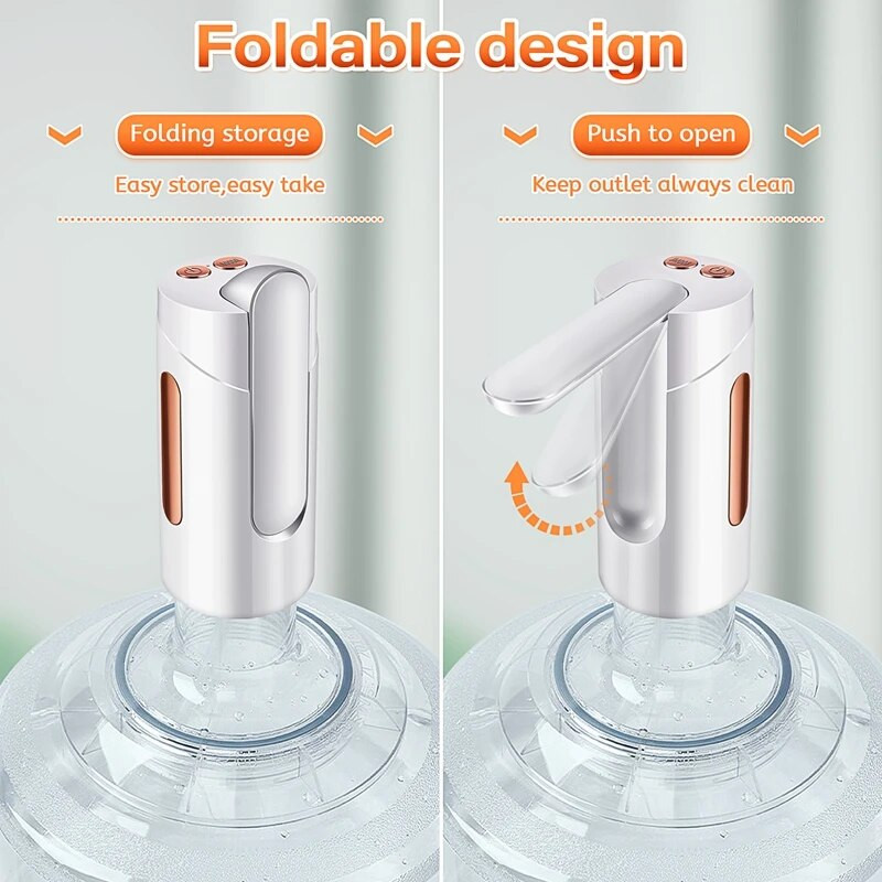 Praktiškas vandens butelio siurblys USB įkrovimo jutiklinis valdiklis su vamzdiniu jungikliu Vandens elektrinis vandens dozatorius namų virtuvei