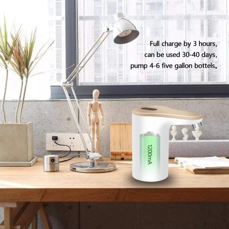 Pumpa za boce za vodu za dozator boca od 3-5 galona, dozator za hladnu vodu, USB punjenje, automatska pumpa za pitku vodu