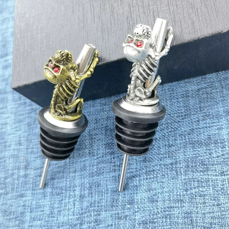 Nou creativ Craniu de turnare vin dopuri pentru sticle lucrate manual Șampanie Ulei de măsline Lichior de toarnă Dispenser Accesorii pentru bar Baruri de acasă