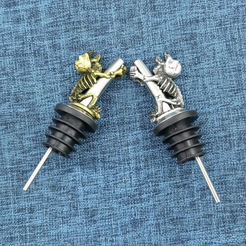 Nou creativ Craniu de turnare vin dopuri pentru sticle lucrate manual Șampanie Ulei de măsline Lichior de toarnă Dispenser Accesorii pentru bar Baruri de acasă