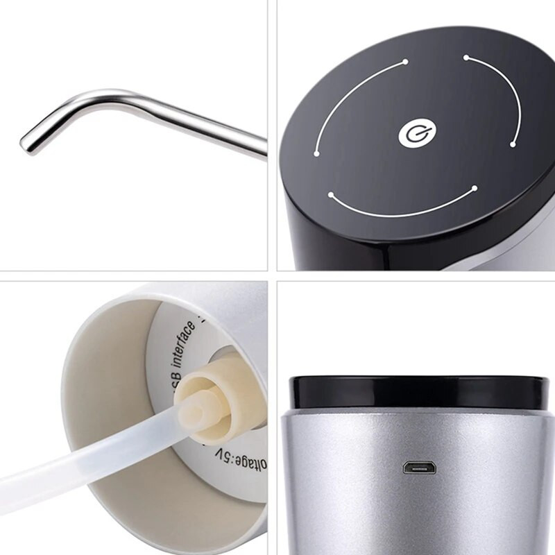 Vandens butelio siurblys Elektrinis siurblys Nešiojamas USB įkraunamas automatinis geriamojo vandens butelio dozatoriaus siurblys galonui