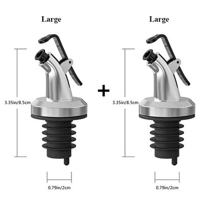 2 vnt Alyvos butelio kamščio užrakto kamščio sandariklis Nelaidus maisto kokybės guminis antgalis purkštukas skysčio dozatorius vyno piltuvo virtuvė