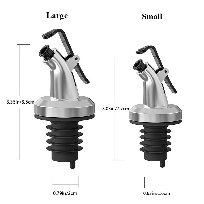 2 vnt Alyvos butelio kamščio užrakto kamščio sandariklis Nelaidus maisto kokybės guminis antgalis purkštukas skysčio dozatorius vyno piltuvo virtuvė