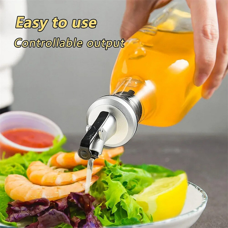 2 vnt Alyvos butelio kamščio užrakto kamščio sandariklis Nelaidus maisto kokybės guminis antgalis purkštukas skysčio dozatorius vyno piltuvo virtuvė