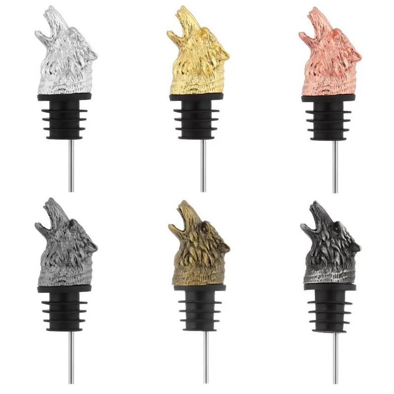 1ks Sprievodca vínom Nalievajte zátku na víno Vlčia hlava Víno Mouth Vlčia hlava Zátka na víno Barmanský nástroj Vínne doplnky