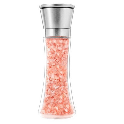 LMETJMA set posuda za sol i papar sa stalkom od nehrđajućeg čelika, ručni mlinac za sol i papar set mlinova za papar KC0223