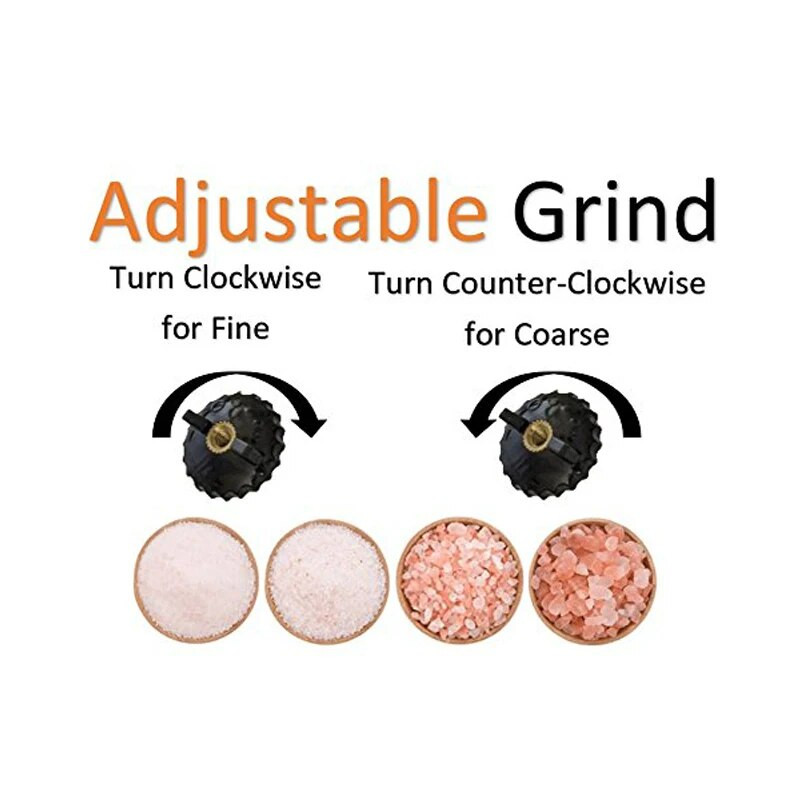 LMETJMA set posuda za sol i papar sa stalkom od nehrđajućeg čelika, ručni mlinac za sol i papar set mlinova za papar KC0223