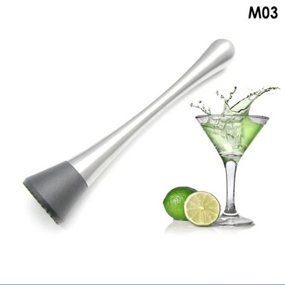 Nerūdijančio plieno „Muddler“ kokteilių maišymo juostos įrankis „Ice Fruit Masher“.