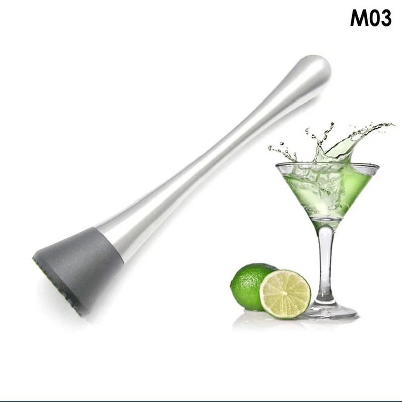Nerūdijančio plieno „Muddler“ kokteilių maišymo juostos įrankis „Ice Fruit Masher“.