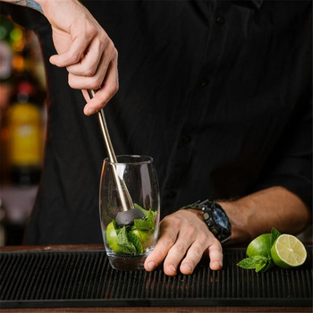 Bar Cocktail Muddler Mojito Stainless Steel Bar Mixer Barware DIY Drink Fruit Muddler Crushed Ice Bar Tool