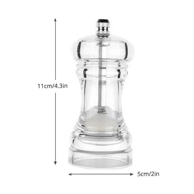 Rasnita de piper Moara de sare si piper Rasnita transparenta de condimente Agitatoare de grosimea ajustabila Instrumente de gatit de bucatarie